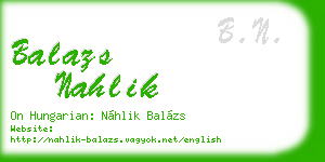 balazs nahlik business card